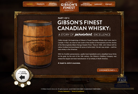 Gibsons's Finest Site - History